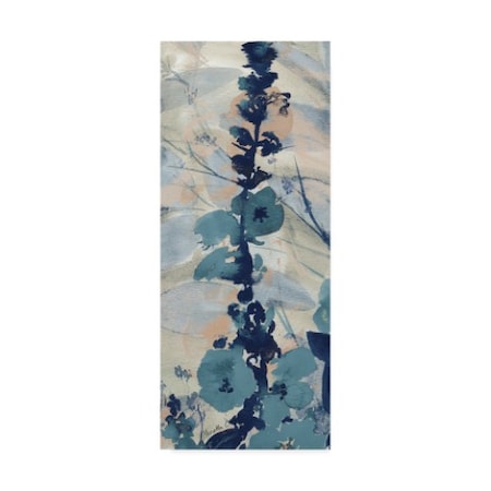 Marietta Cohen Art And Design 'Blue Floral Textile 1' Canvas Art,14x32